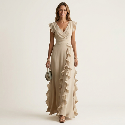 Evelina | Ruffle Wrap Maxi Dress