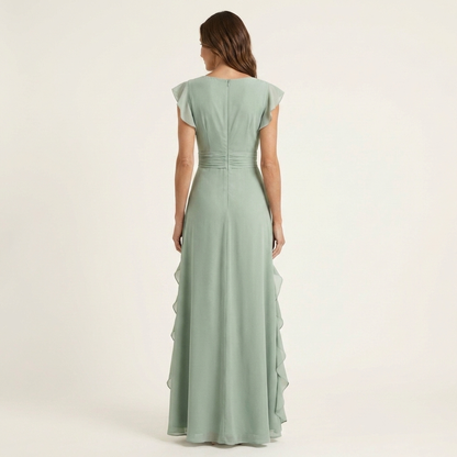 Evelina | Ruffle Wrap Maxi Dress