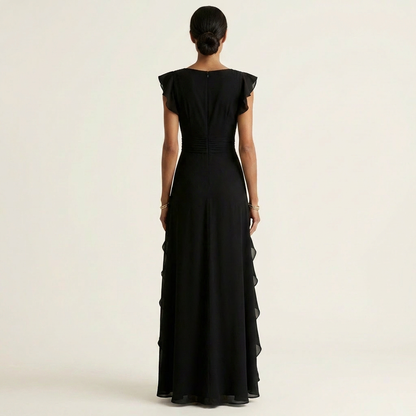 Evelina | Ruffle Wrap Maxi Dress