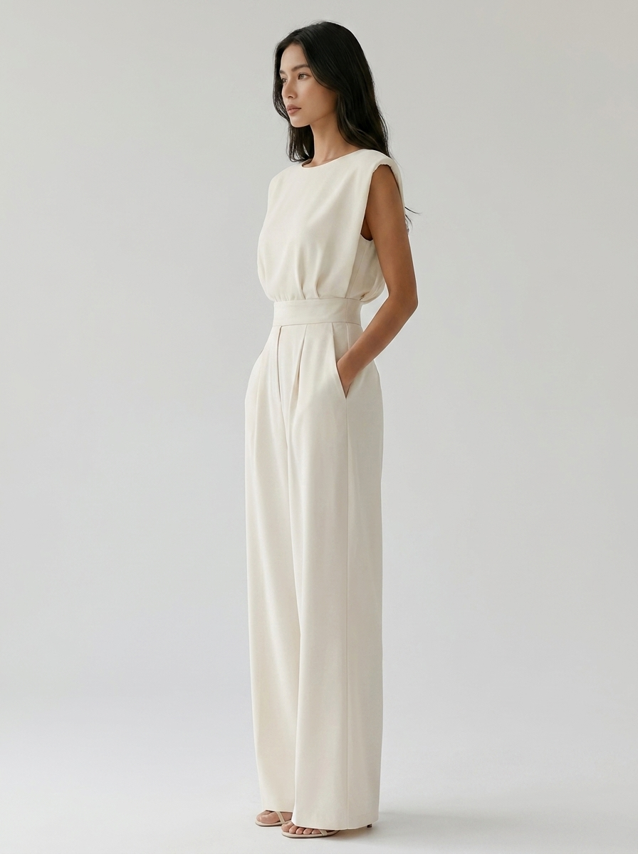 Solavienne | Elegant Wide Leg Jumpsuit