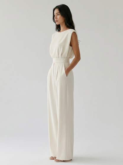 Solavienne | Elegant Wide Leg Jumpsuit