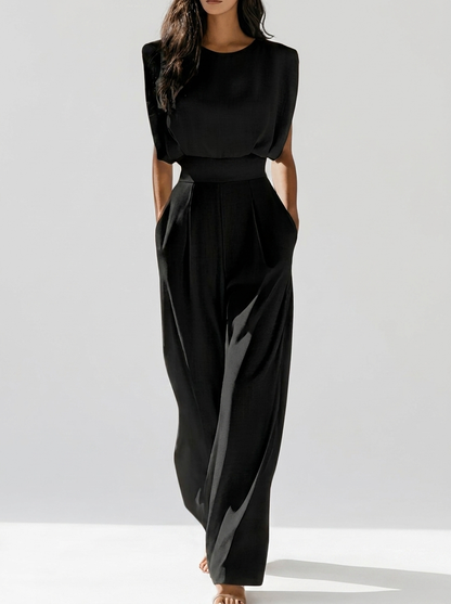 Solavienne | Elegant Wide Leg Jumpsuit