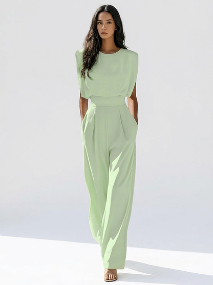 Solavienne | Elegant Wide Leg Jumpsuit