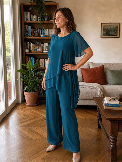 Orlithia | Elegant Chiffon Two Piece Set