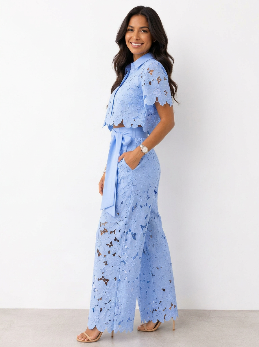 Sylverie | Floral Lace Two Piece Set