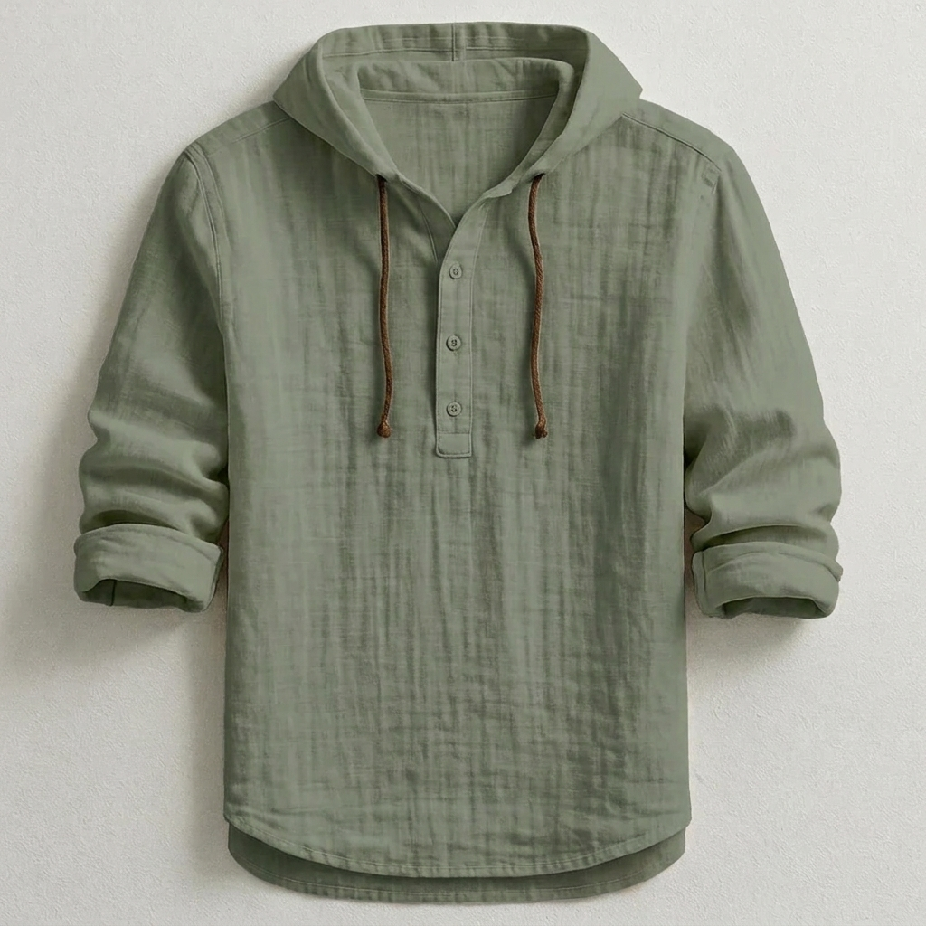 Daxton | Lightweight Long Sleeve Hooded Shirt