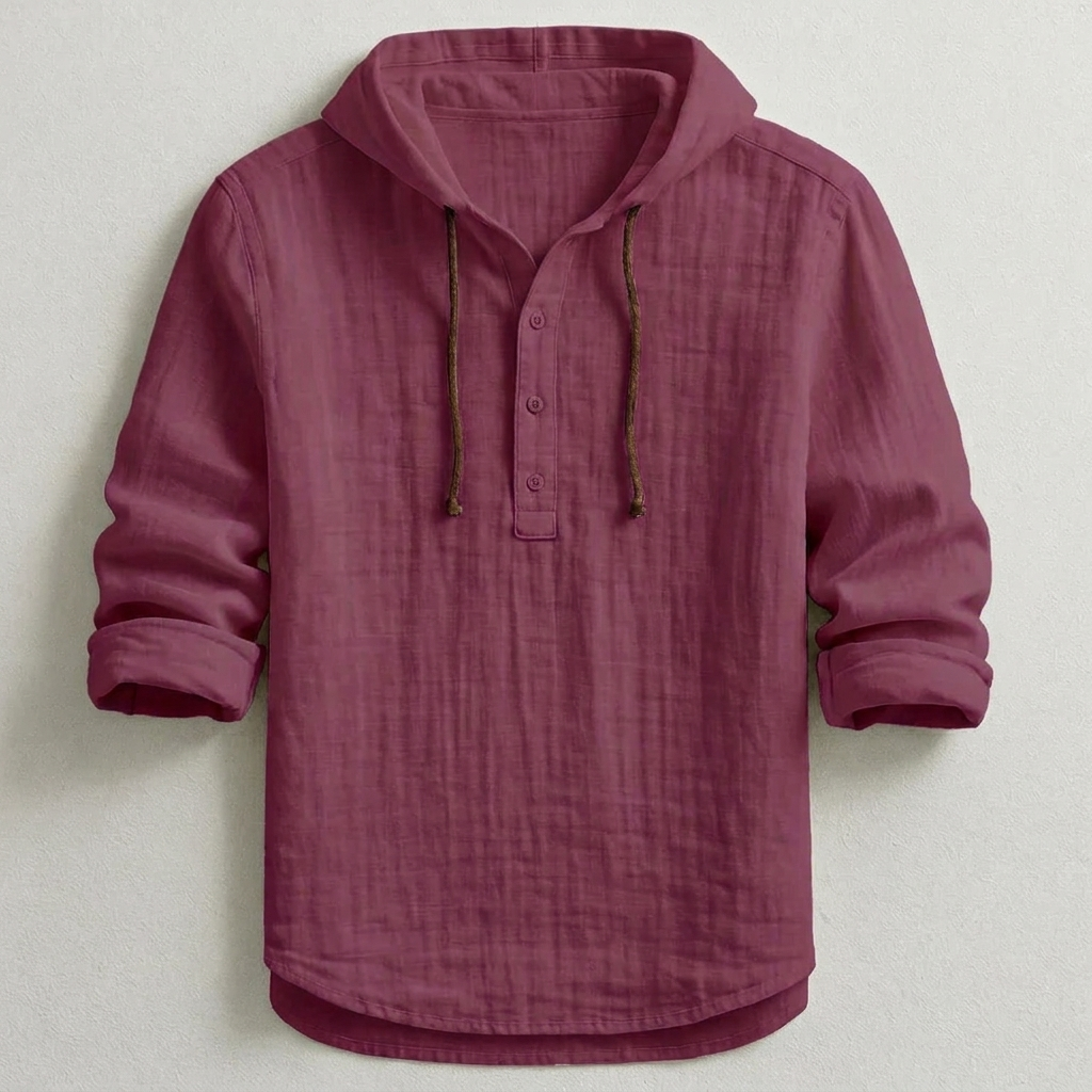 Daxton | Lightweight Long Sleeve Hooded Shirt