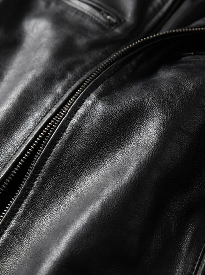 Oberon | Slim Fit Zip Front Biker Jacket