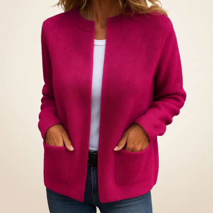 Fabiola | Classic Open Front Knit Cardigan