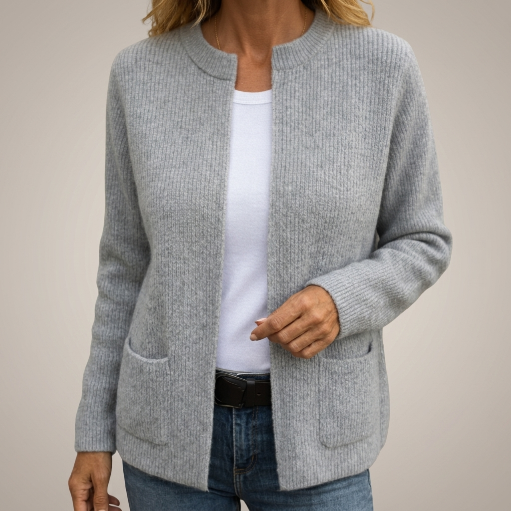 Fabiola | Classic Open Front Knit Cardigan