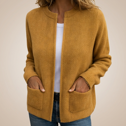Fabiola | Classic Open Front Knit Cardigan