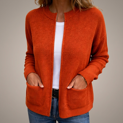 Fabiola | Classic Open Front Knit Cardigan