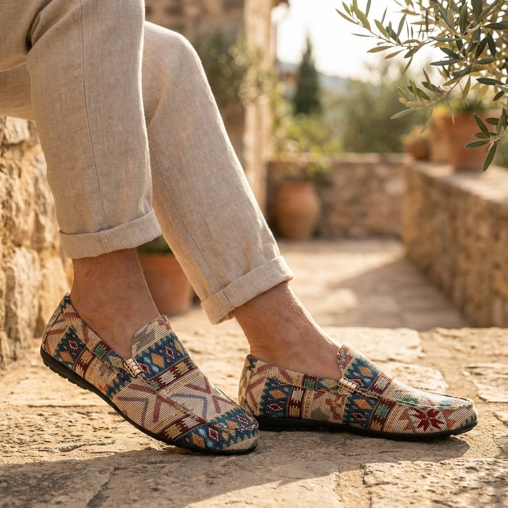 Darian | Tribal Print Comfort Loafers