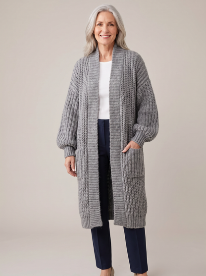 Iolanthe | Textured Pocket Long Cardigan