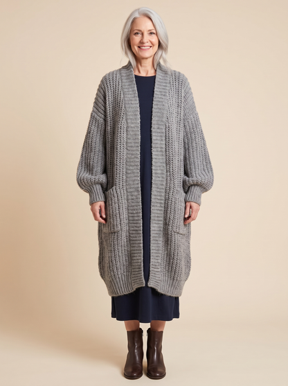 Iolanthe | Textured Pocket Long Cardigan