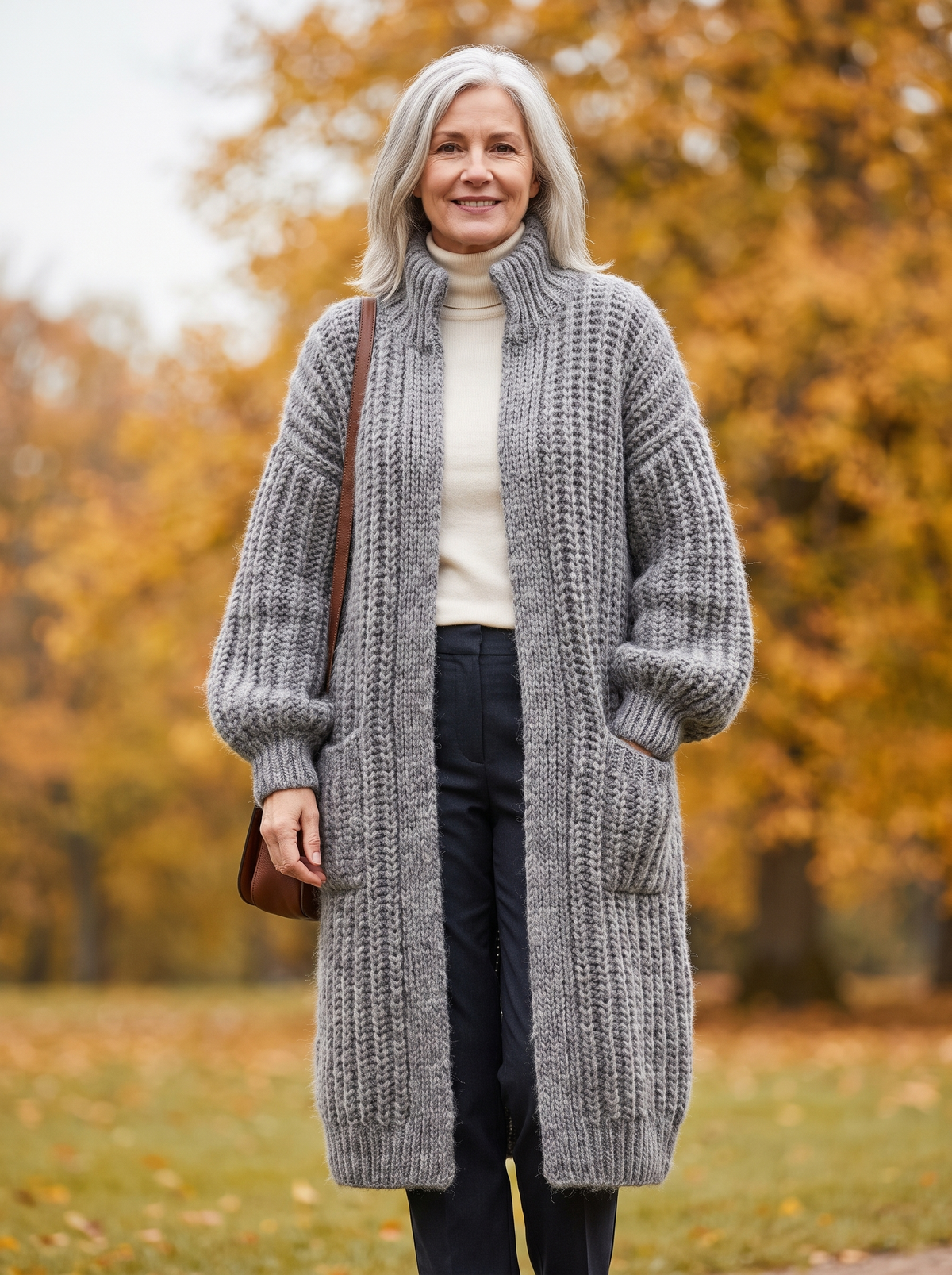 Iolanthe | Textured Pocket Long Cardigan