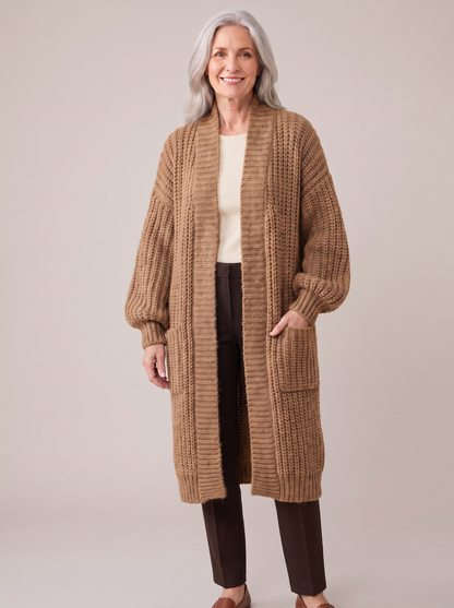 Iolanthe | Textured Pocket Long Cardigan