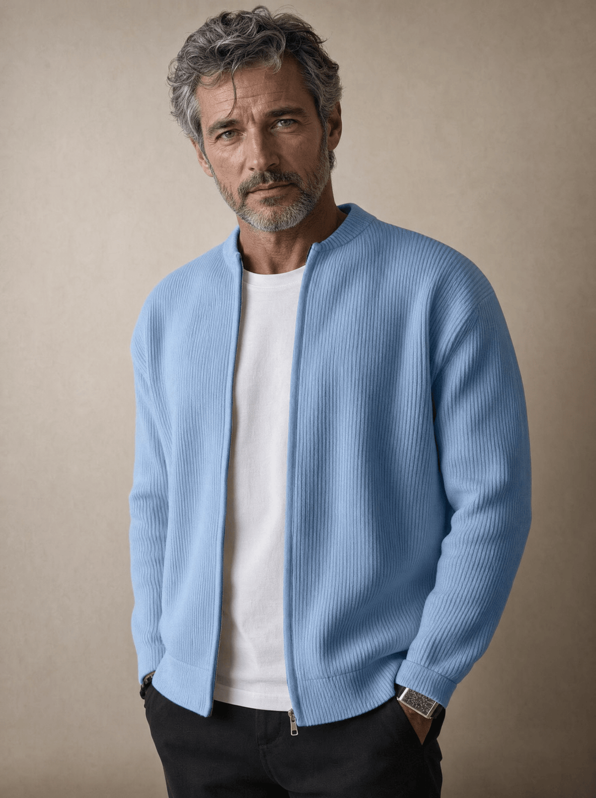 Reed | Refined Ribbed Zip Cardigan