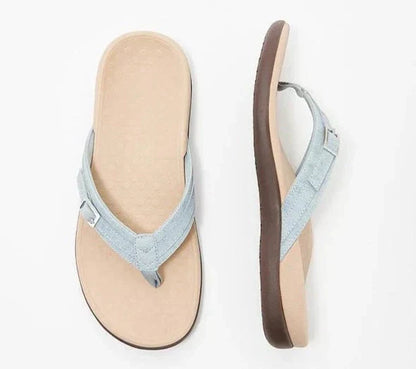 Syllwyn | Buckle Strap Toe Post Cushioned Flat Flip Flops