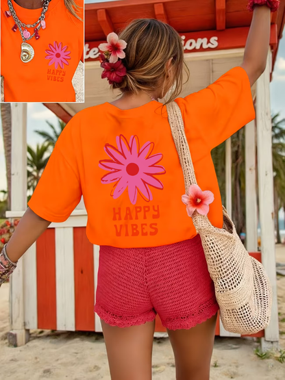 Norlisse | Happy Vibes Graphic T Shirt