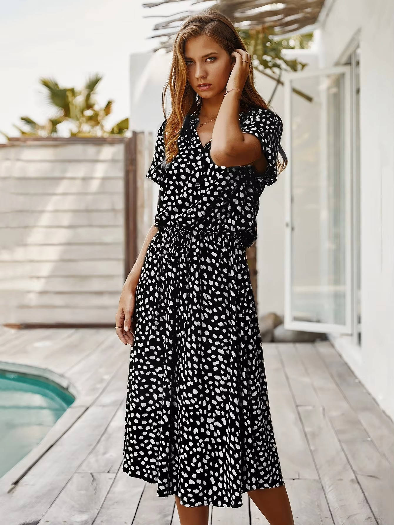 Primrose | Printed Tie Waist Midi Dress