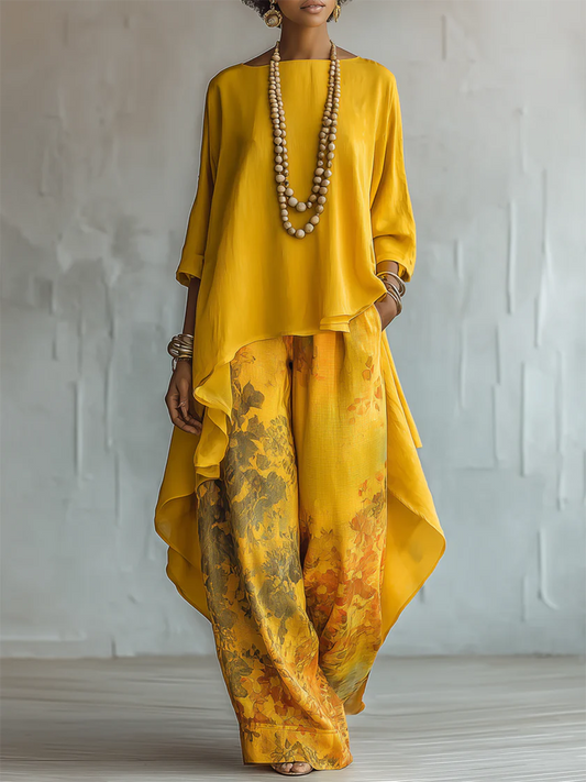 Cirelle | Asymmetrical Tunic Two Piece Set