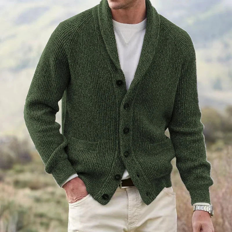Ambrose | Shawl Collar Button Knit Cardigan