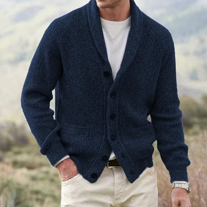 Ambrose | Shawl Collar Button Knit Cardigan