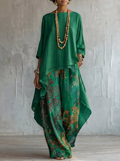 Cirelle | Asymmetrical Tunic Two Piece Set