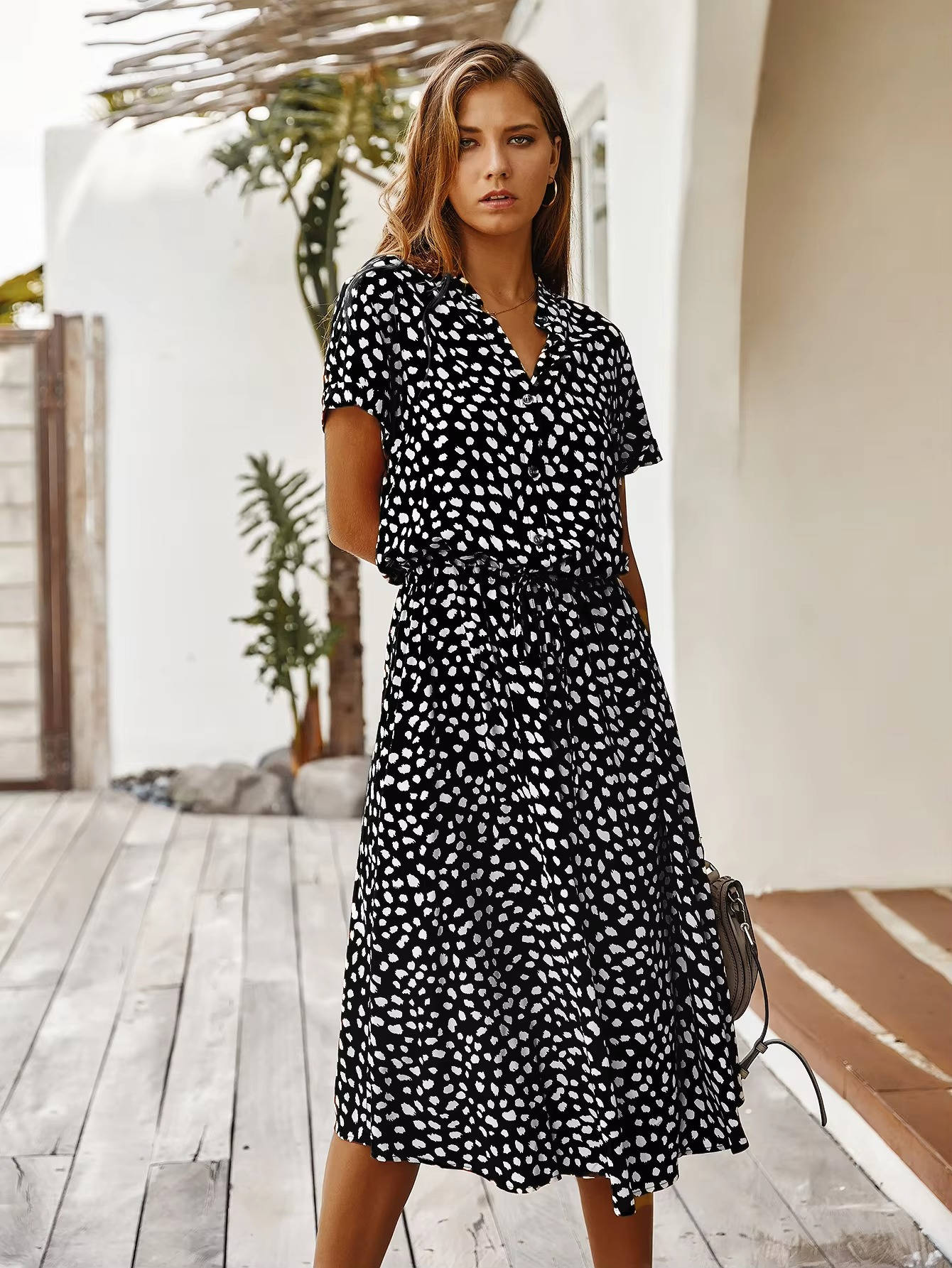 Primrose | Printed Tie Waist Midi Dress