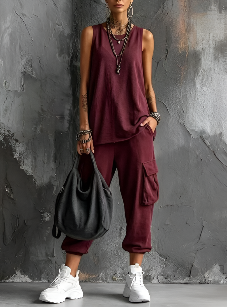 Zariah | Relaxed Cargo Two Piece Set