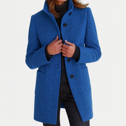 Tovella | Classic Stand Collar Wool Coat