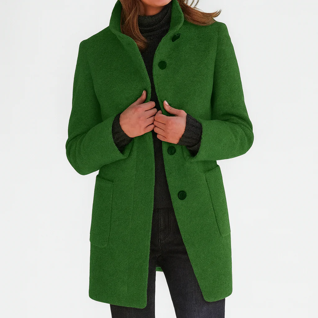 Tovella | Classic Stand Collar Wool Coat