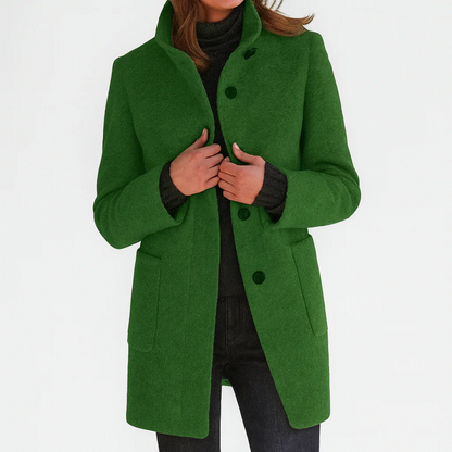 Tovella | Classic Stand Collar Wool Coat