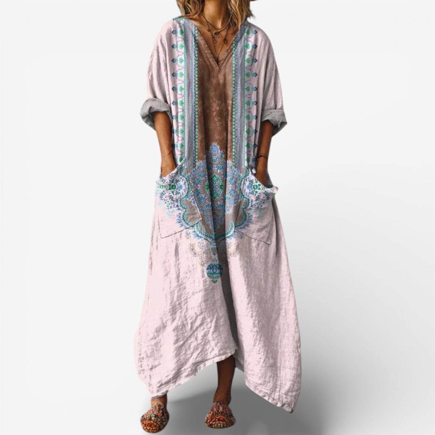 Loravyn | Relaxed Paisley Lounge Dress