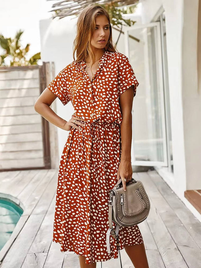 Primrose | Printed Tie Waist Midi Dress
