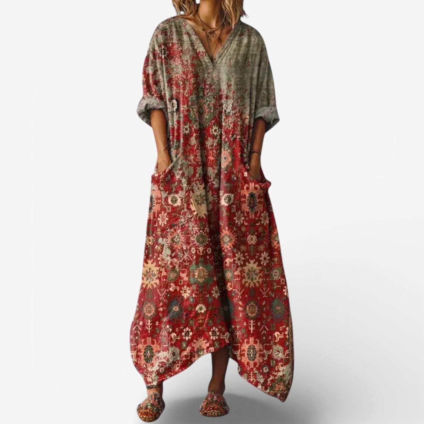 Loravyn | Relaxed Paisley Lounge Dress