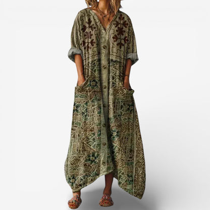 Loravyn | Relaxed Paisley Lounge Dress