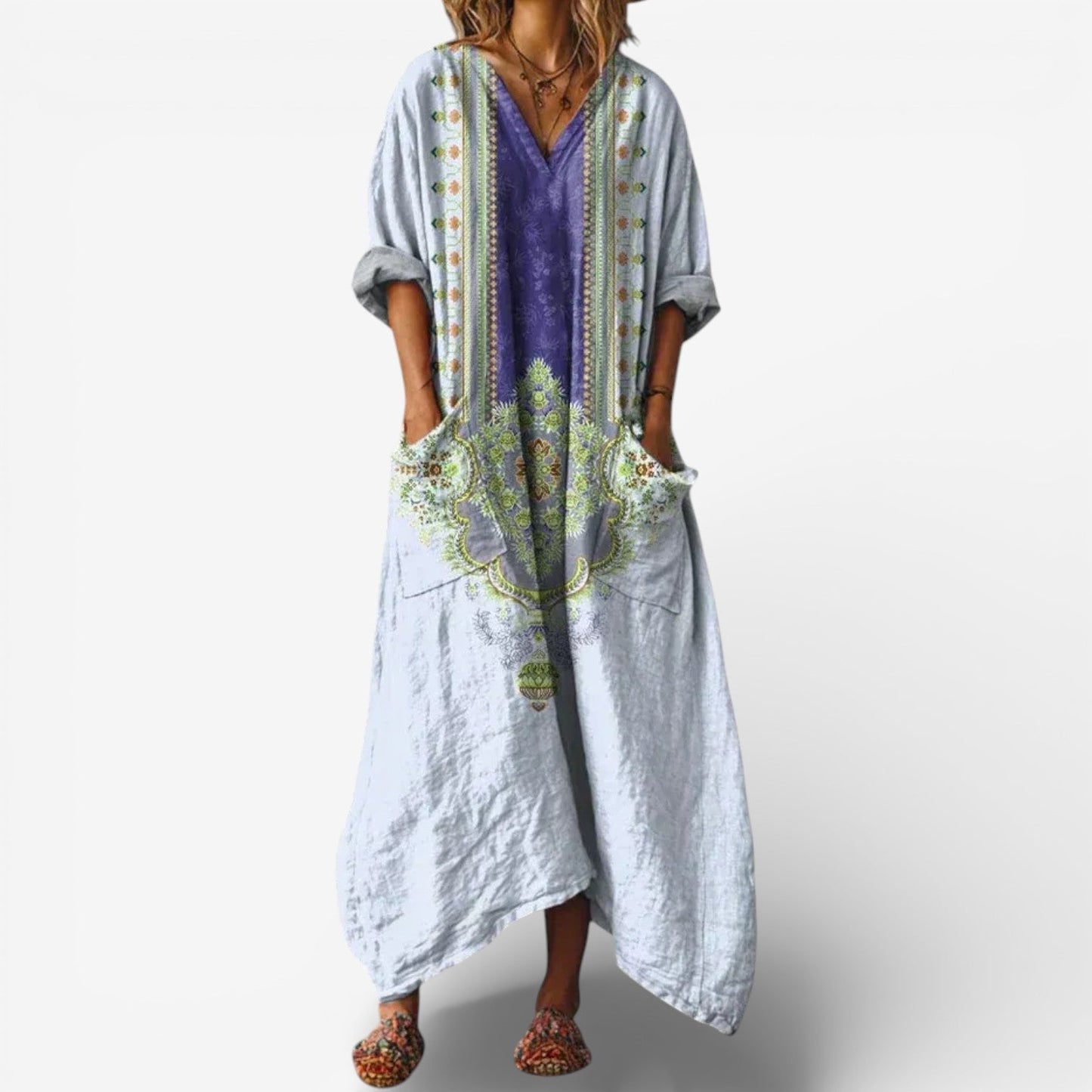 Loravyn | Relaxed Paisley Lounge Dress
