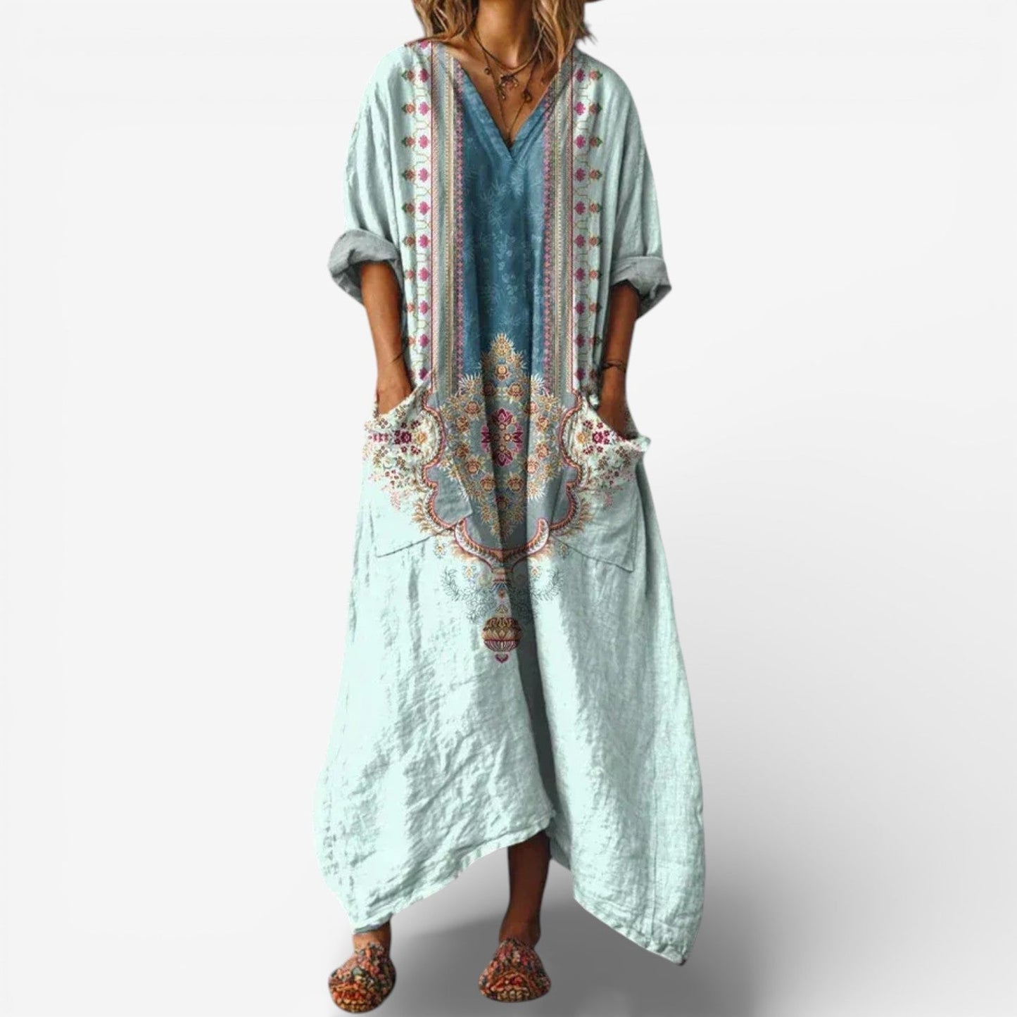 Loravyn | Relaxed Paisley Lounge Dress