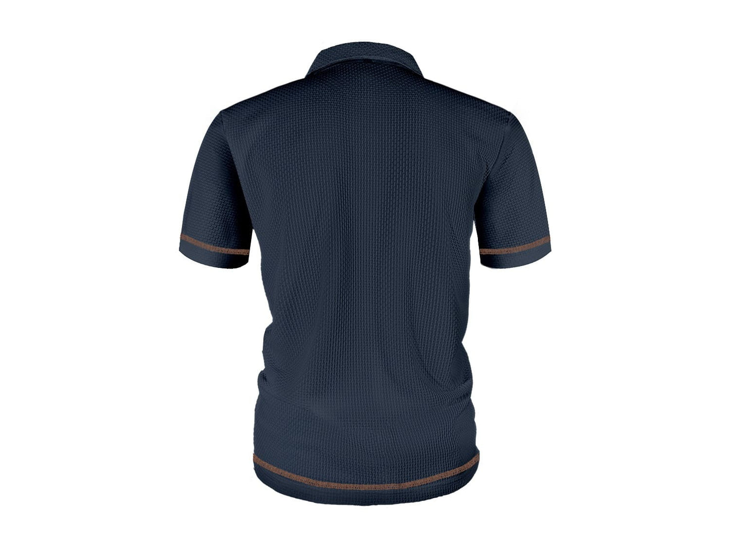 Calviero | Textured Button Polo Shirt