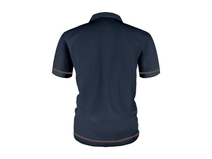 Calviero | Textured Button Polo Shirt