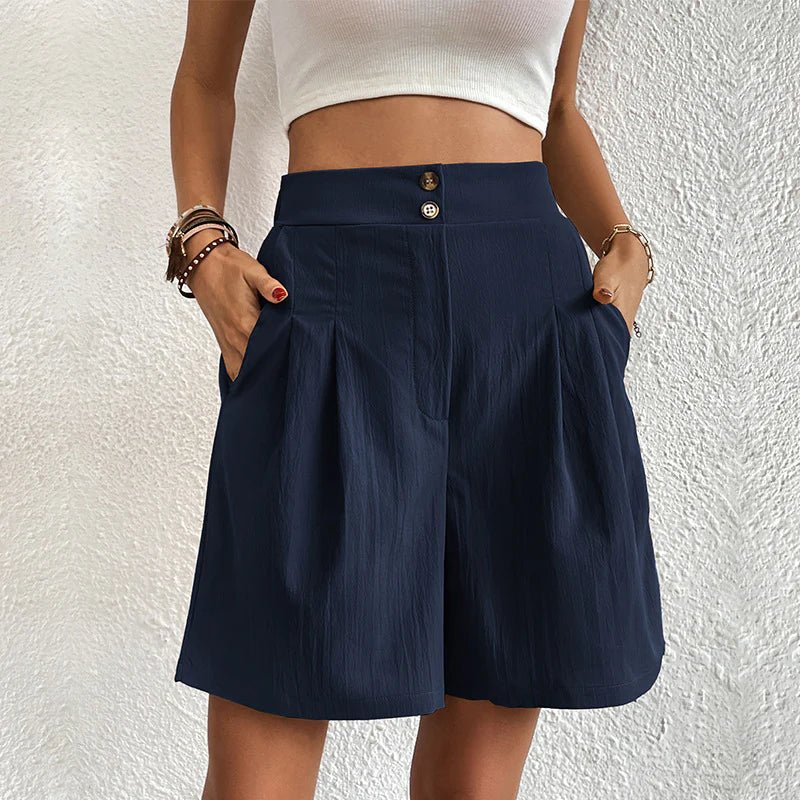 Selvara | High Waist Relaxed Shorts