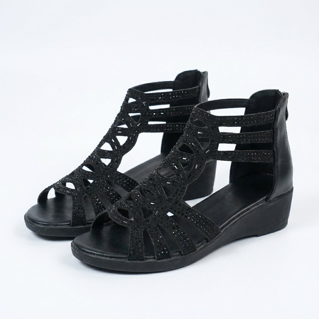 Nina | Openwork Wedge Comfort Sandals