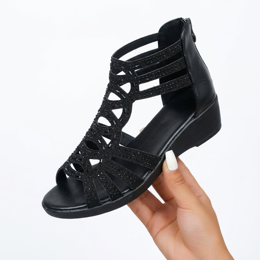 Nina | Openwork Wedge Comfort Sandals