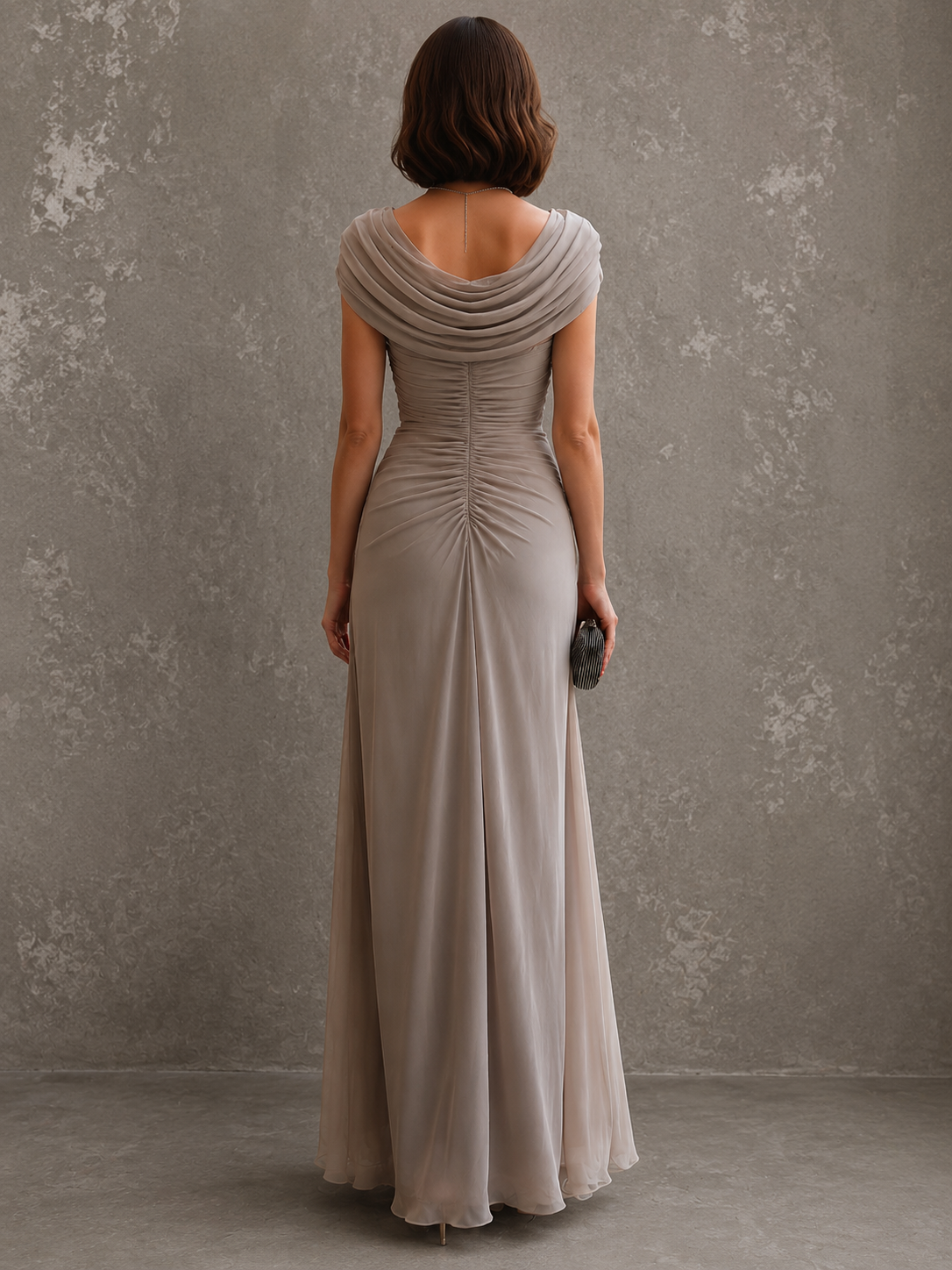 Varenna | Flowing Draped Evening Maxi Dress