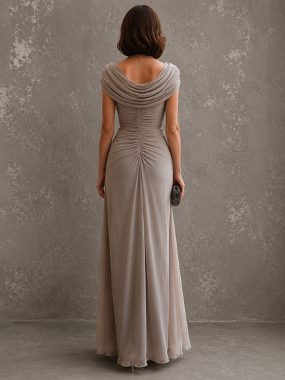 Varenna | Flowing Draped Evening Maxi Dress