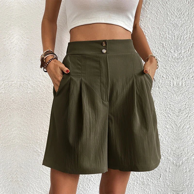 Selvara | High Waist Relaxed Shorts
