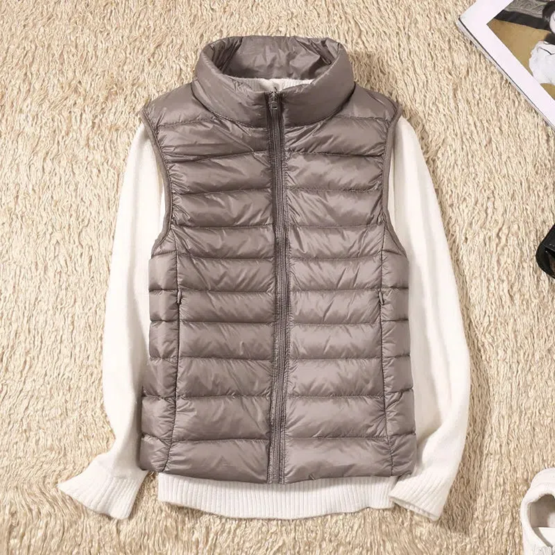 Farrah | Classic Padded Stand Collar Vest
