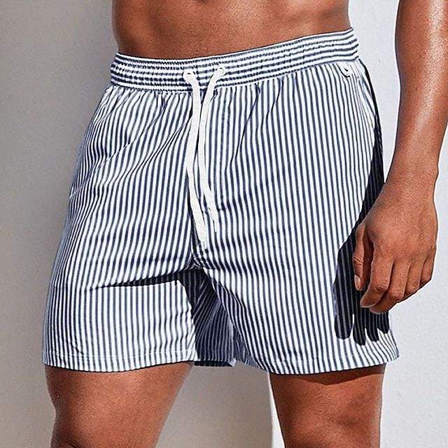 Dunstan | Drawstring Stripe Swim Shorts
